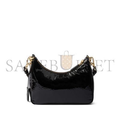 PRADA RE-EDITION MINI NAPLAK PATENT LEATHER BAG 1BC204 (22*18*6cm)